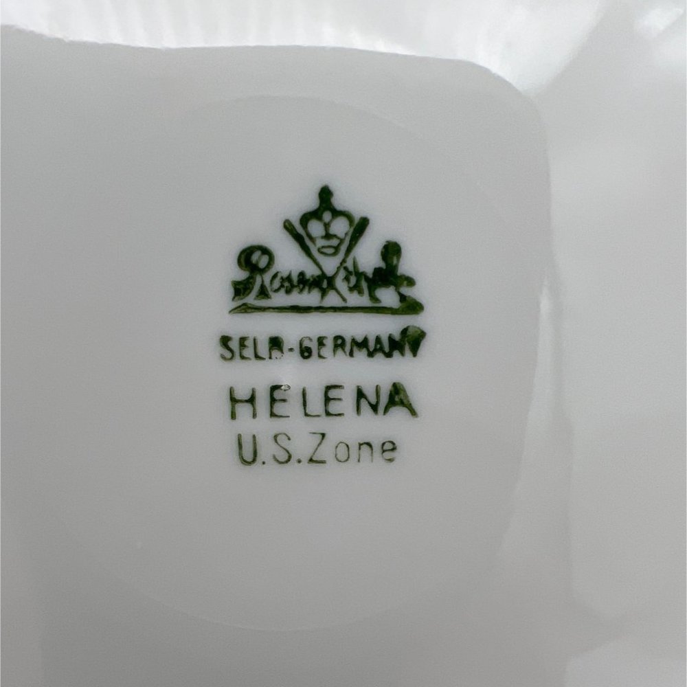 Rosenthal Helena Pair Salad Plates Selb Germany U.S. Zone 1940s R2993 8" - Picture 6 of 6